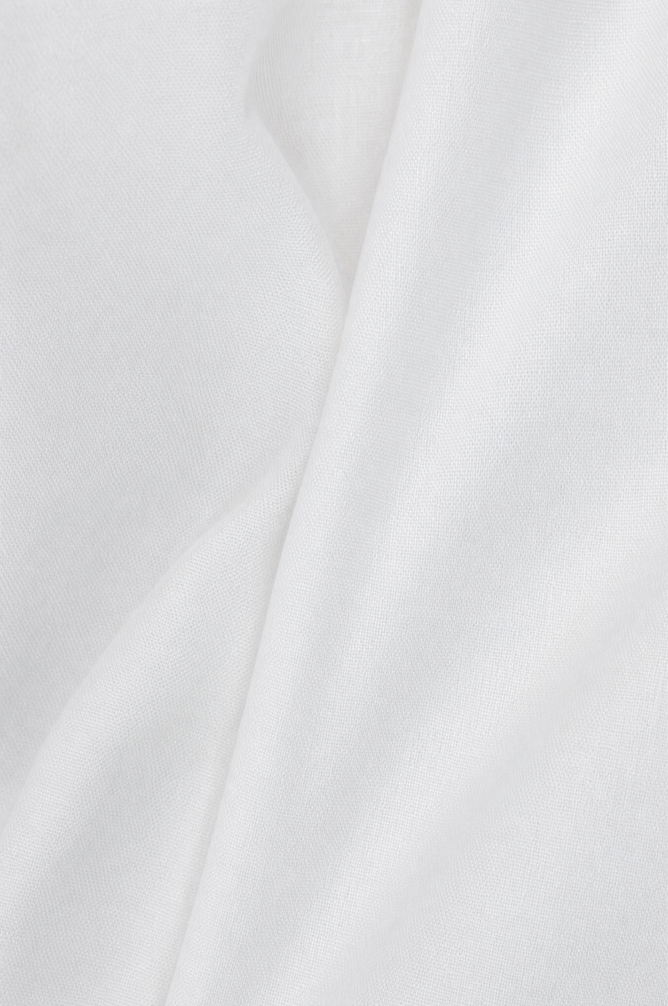 Camicia slim in popeline di cotone stretch bianca, dettaglio del tessuto