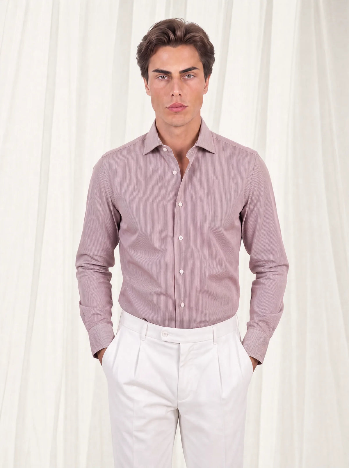 Camicia Slim millerighe