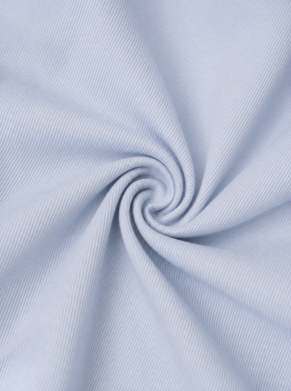 Dettaglio del tessuto twill di cotone no stiro azzurro
