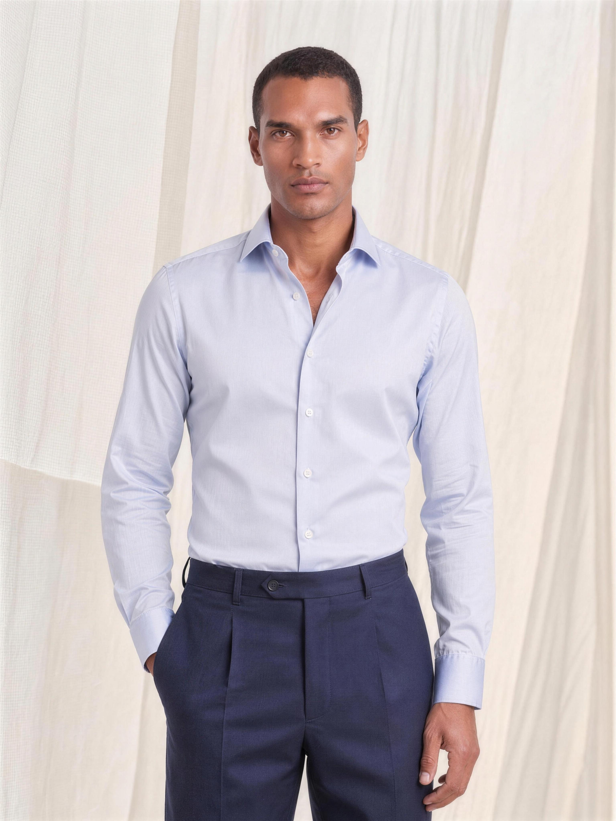 Camicia Slim Cottonstir Celeste