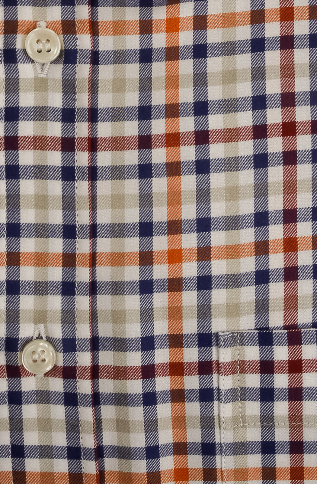 Camicia uomo in cotone stampato checked, vestibilità classica con taschino. Collo button-down