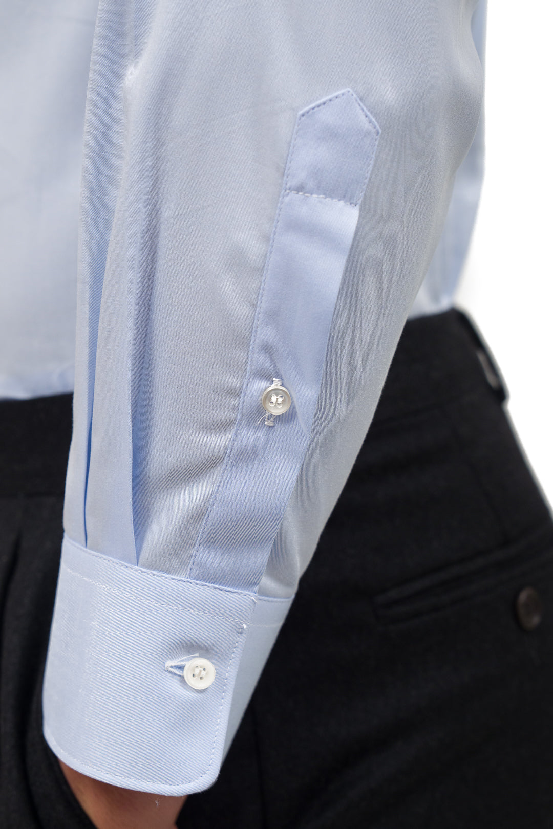 Camicia in twill di cotone. Ingram Uomo. Vestibilità regolare. - Celeste