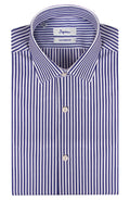 Slim fit COTTONSTIR shirt in pure cotton with vibrant stripes. Available in blue and light blue - White
