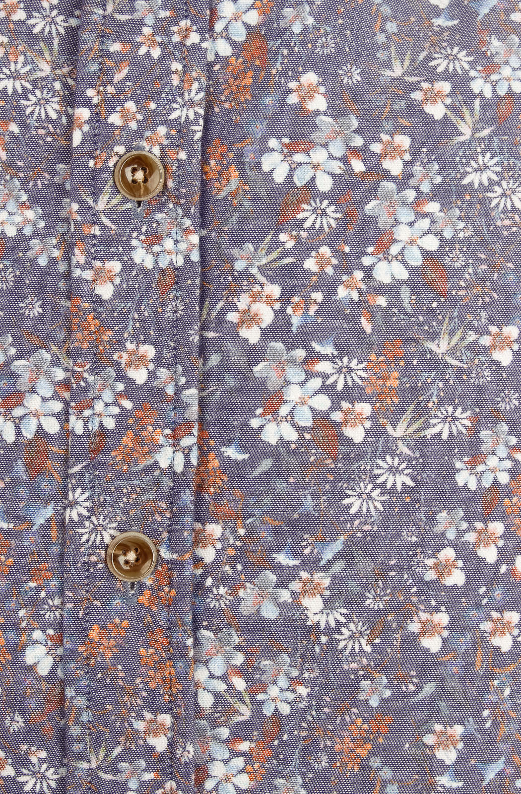 Camicia uomo in cotone stampato floreale. Collo francese.