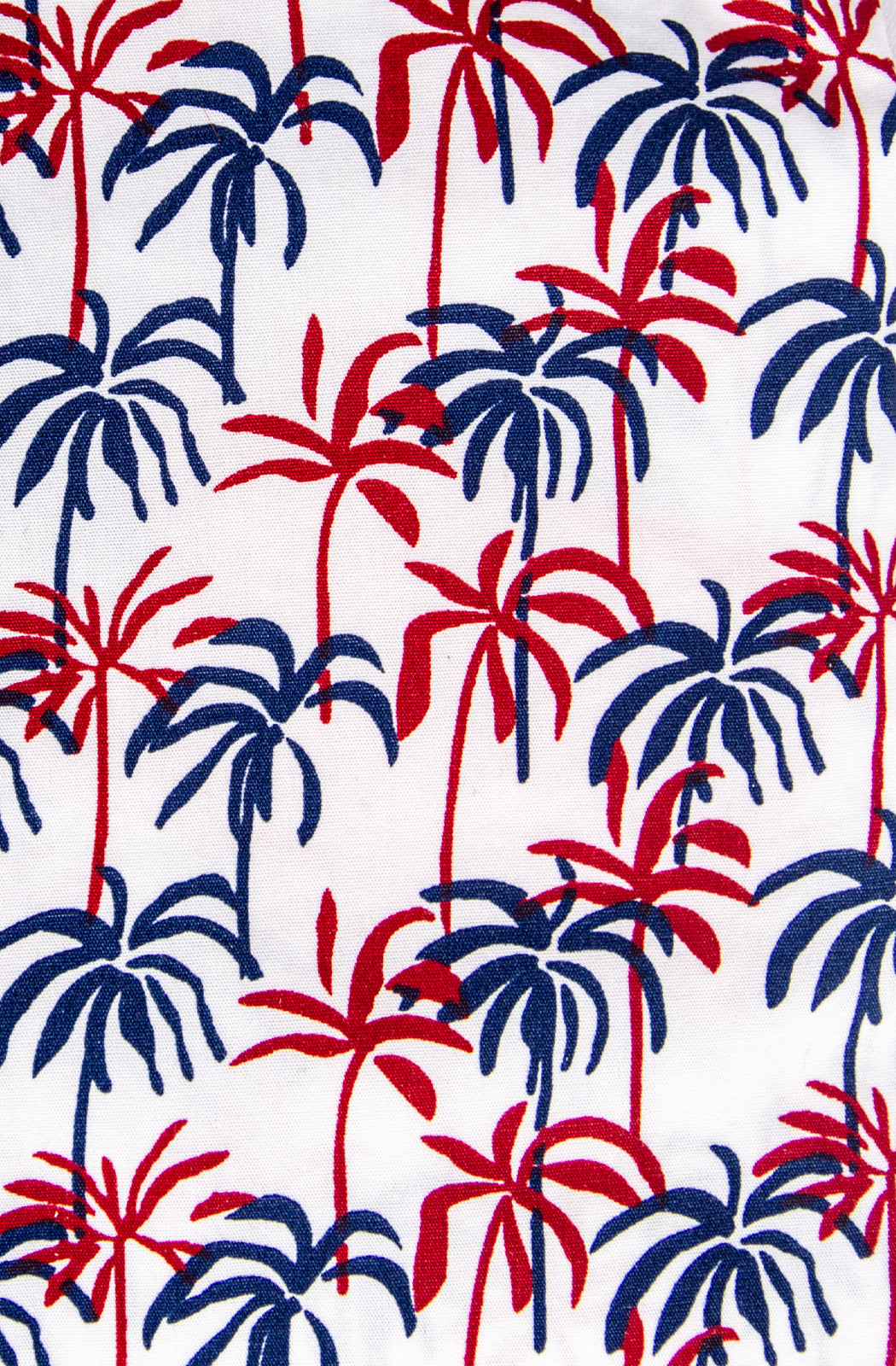 Camicia Slim uomo in puro cotone con stampa a palme