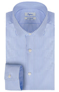 Camicia slim COTTONSTIR in puro cotone rigato dai colori brillanti. Disponibile in blu e azzurro - Celeste