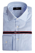 Camicia slim COTTONSTIR in puro cotone con micro stampa no-stiro.  Collo semi-aperto. Ingram Uomo