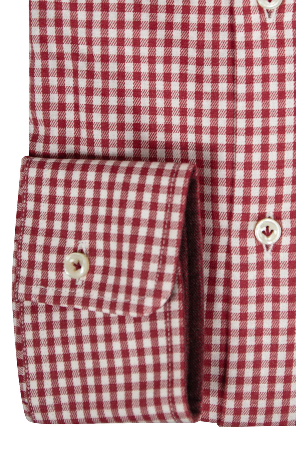 Men's slim shirt in pure cotton flannel with check print. Ingram Men