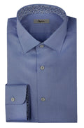 Camicia uomo slim fit in cotone operato con inserti