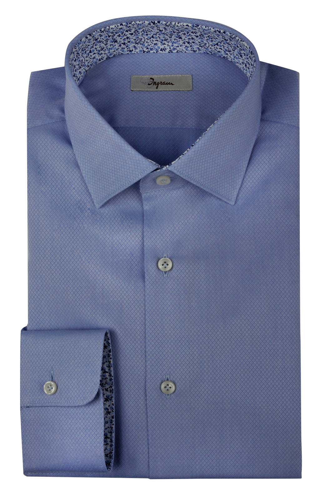 Camicia uomo slim fit in cotone operato con inserti