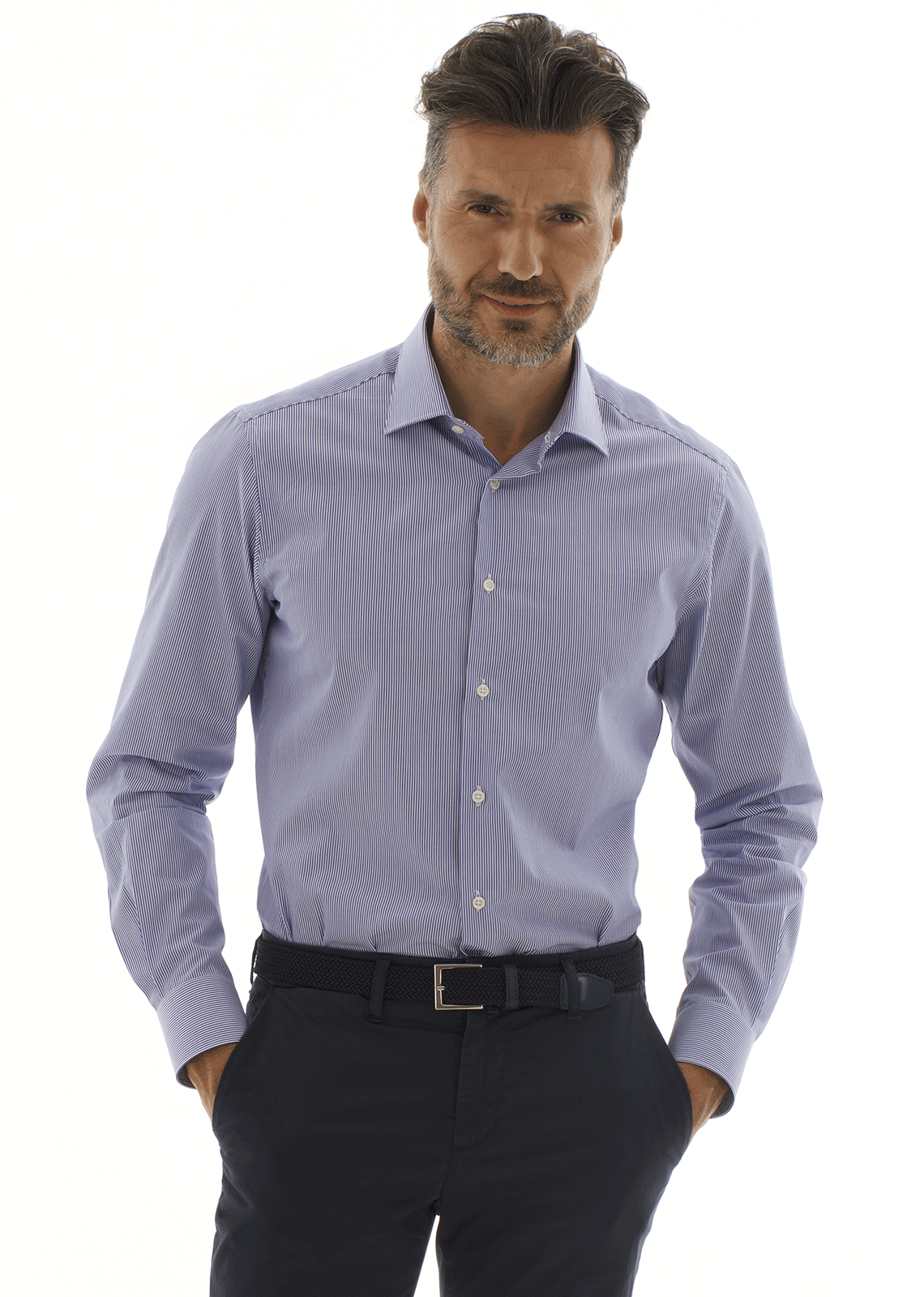 Striped cotton shirt. Ingram Man