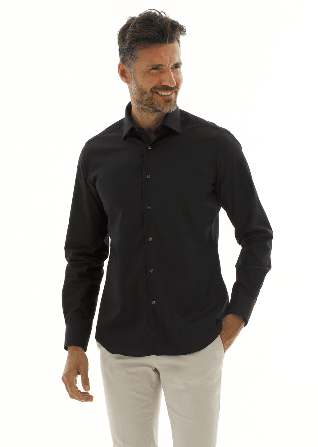 Camicia classic fit COTTONSTIR in puro cotone no-stiro. Popeline.   Ingram Uomo