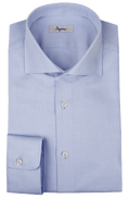 Camicia classic fit in cotone armaturato. Ingram Uomo - Celeste
