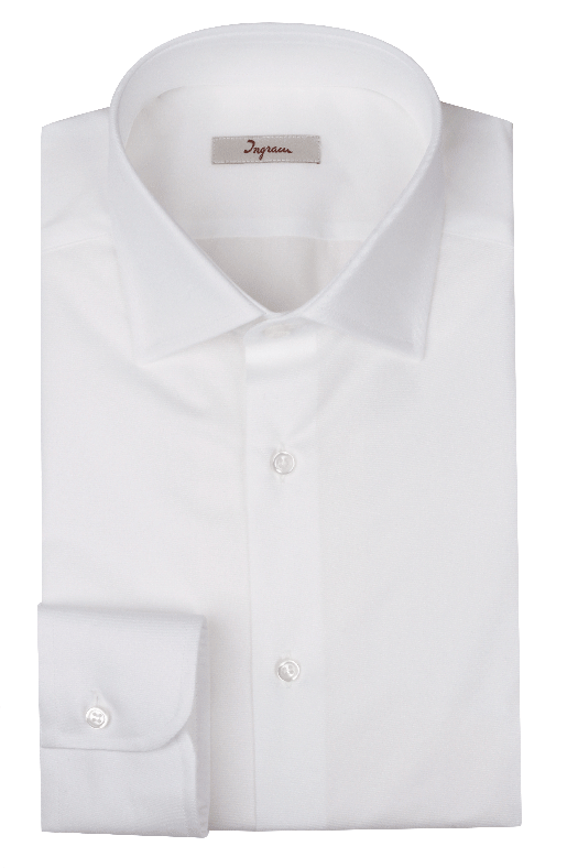 Ingram men's shirt in cotton twill - White