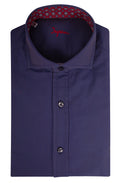 Camicia in cotone effetto lavato con inserti, vestibilità Slim. Disponibile colore prugna e blu. Ingram Uomo - blu