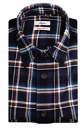 Overshirt in calda flanella di cotone doppio ritorto.