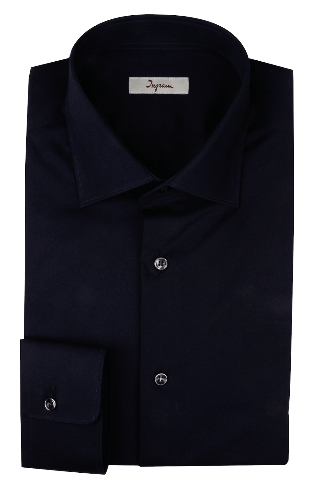 Camicia slim in popeline di cotone stretch. Ingram Uomo
