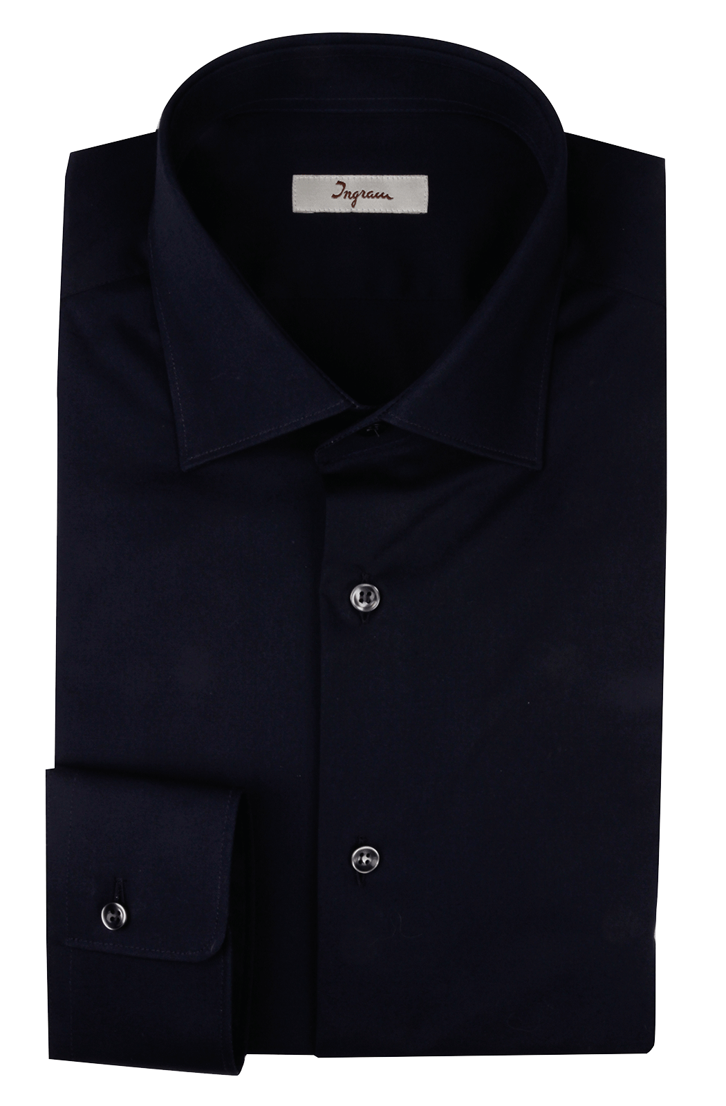 Camicia slim in popeline di cotone stretch. Ingram Uomo