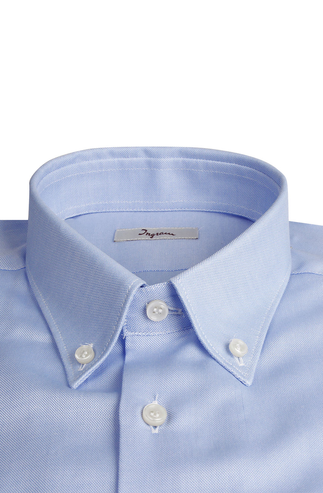 Camicia in oxford pinpoint, vestibilità slim. Ingram Uomo. - Celeste