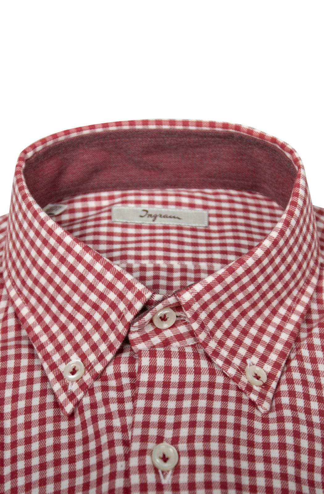 Camicia Slim uomo in puro cotone stampato a quadretti in Flanella. Ingram Uomo