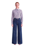 Ginevra abbottonatura coperta a Righe