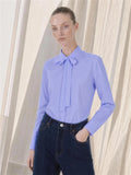 Camicia con fiocco lilla, scheda prodotto
