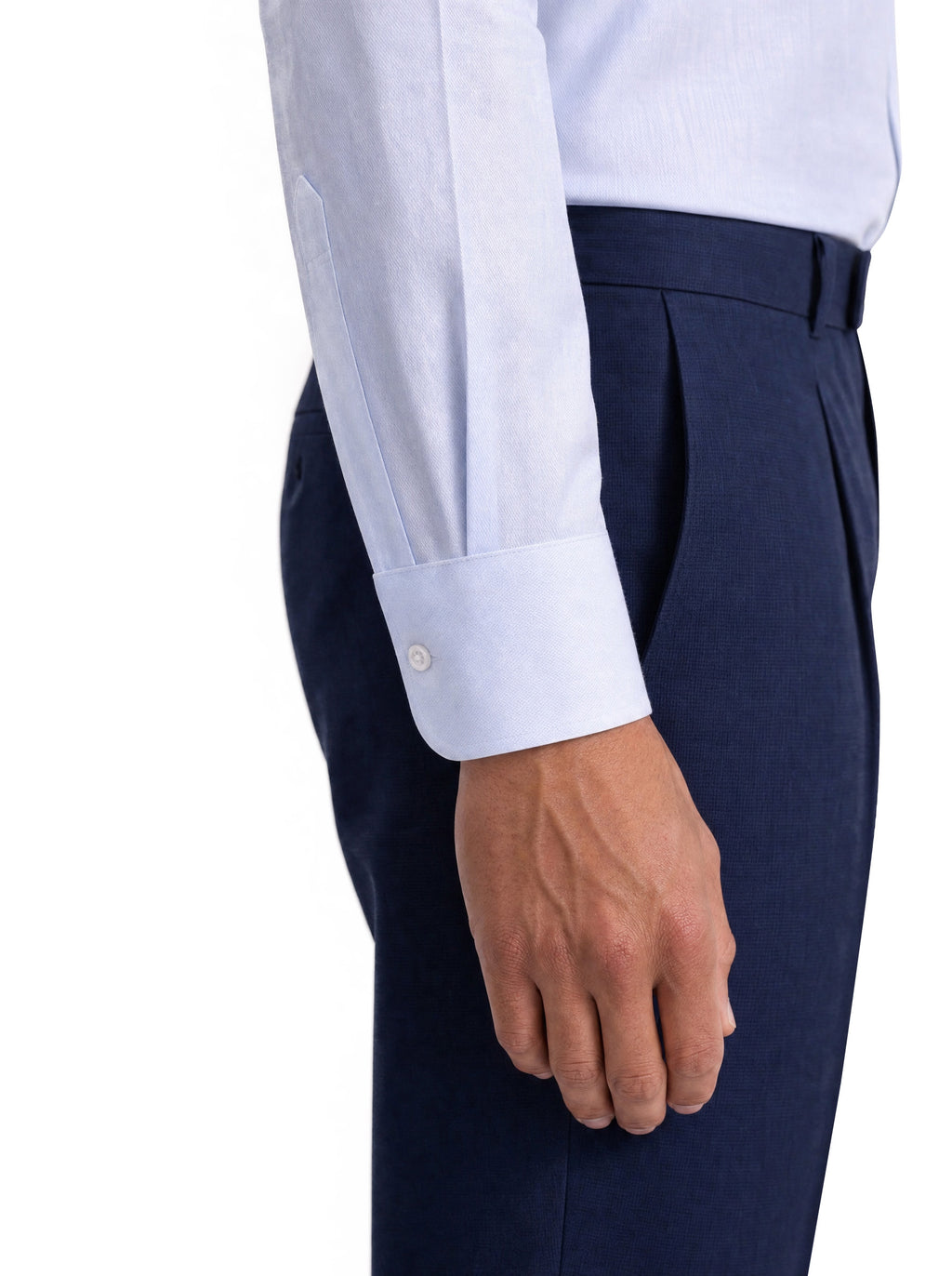 Slim Shirt in Textured Fabric
