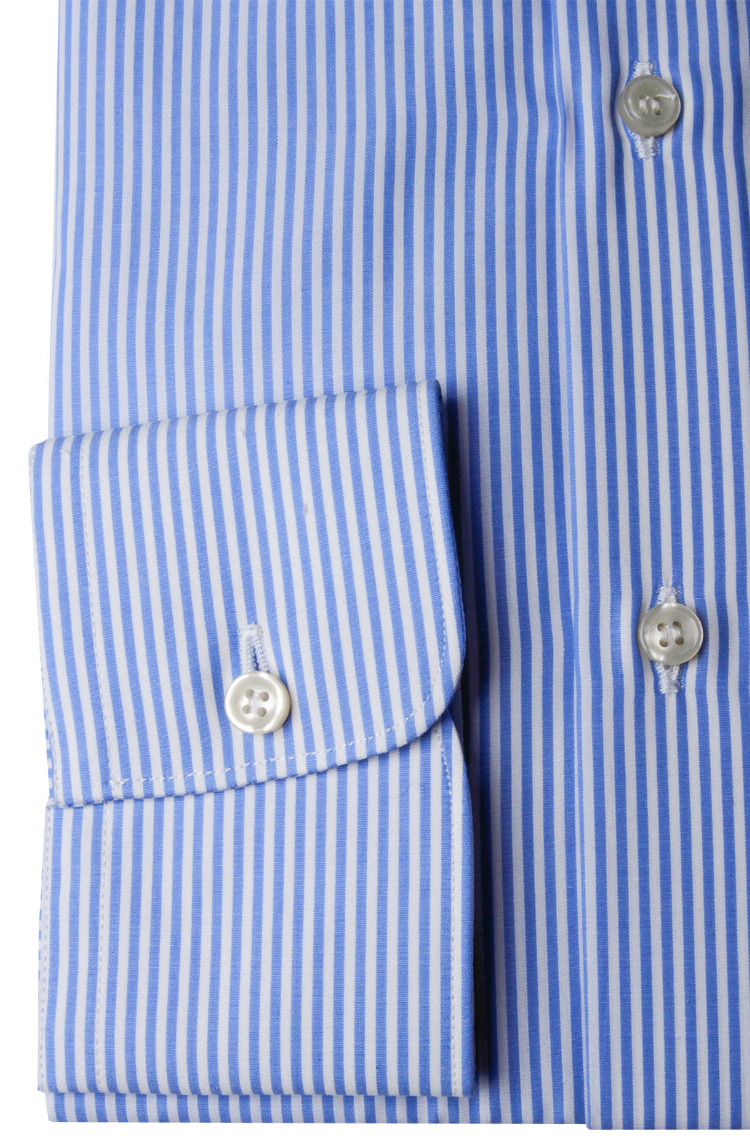 Camicia Ingram rigata con collo semi-aperto e vestibilità slim.