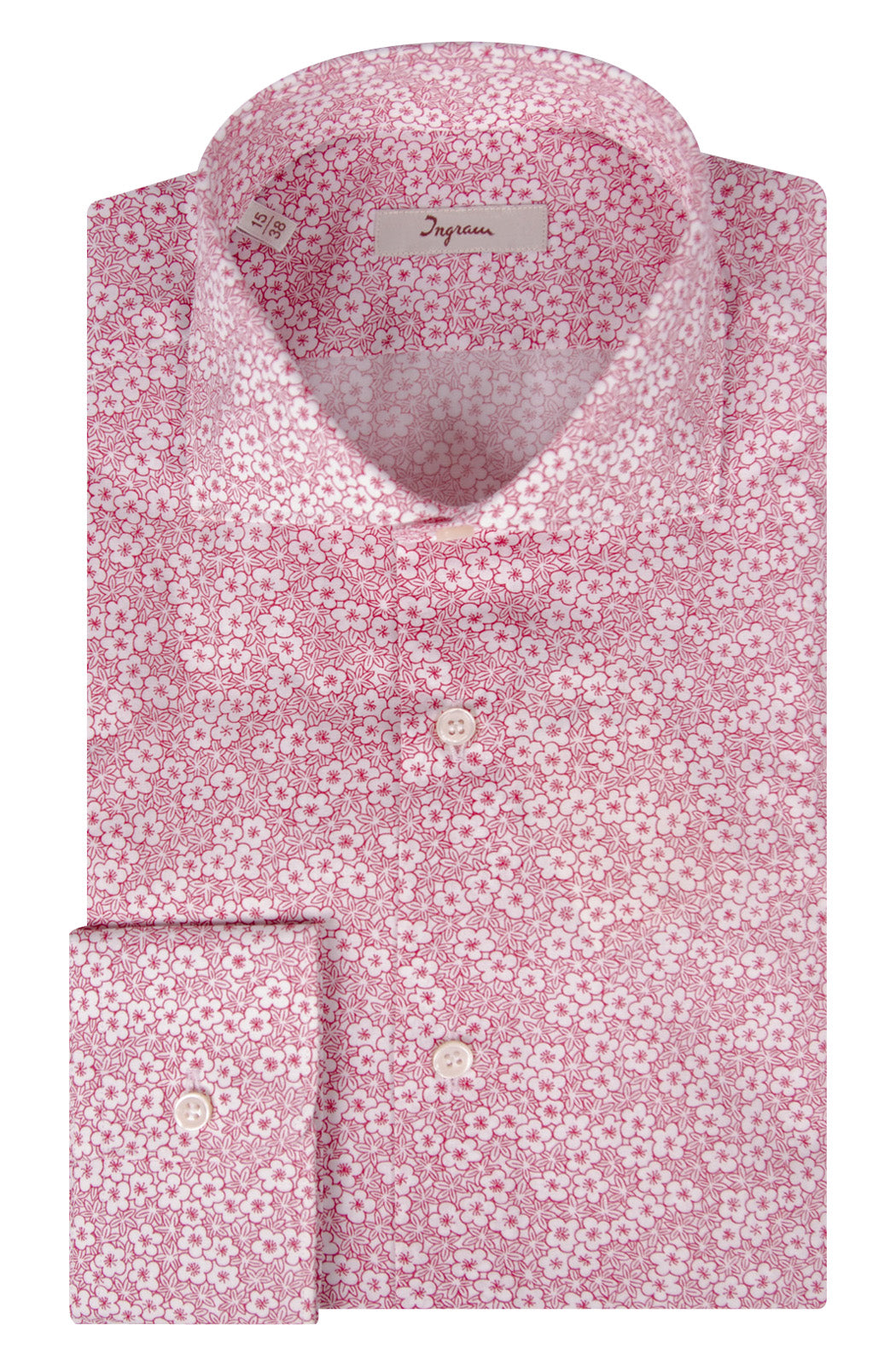 Camicia SLIM uomo in cotone con stampa floreale