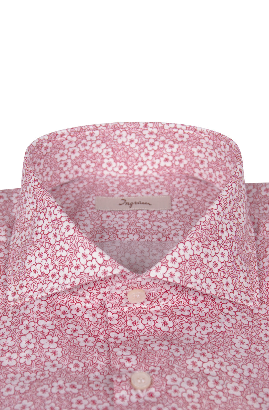 Camicia SLIM uomo in cotone con stampa floreale