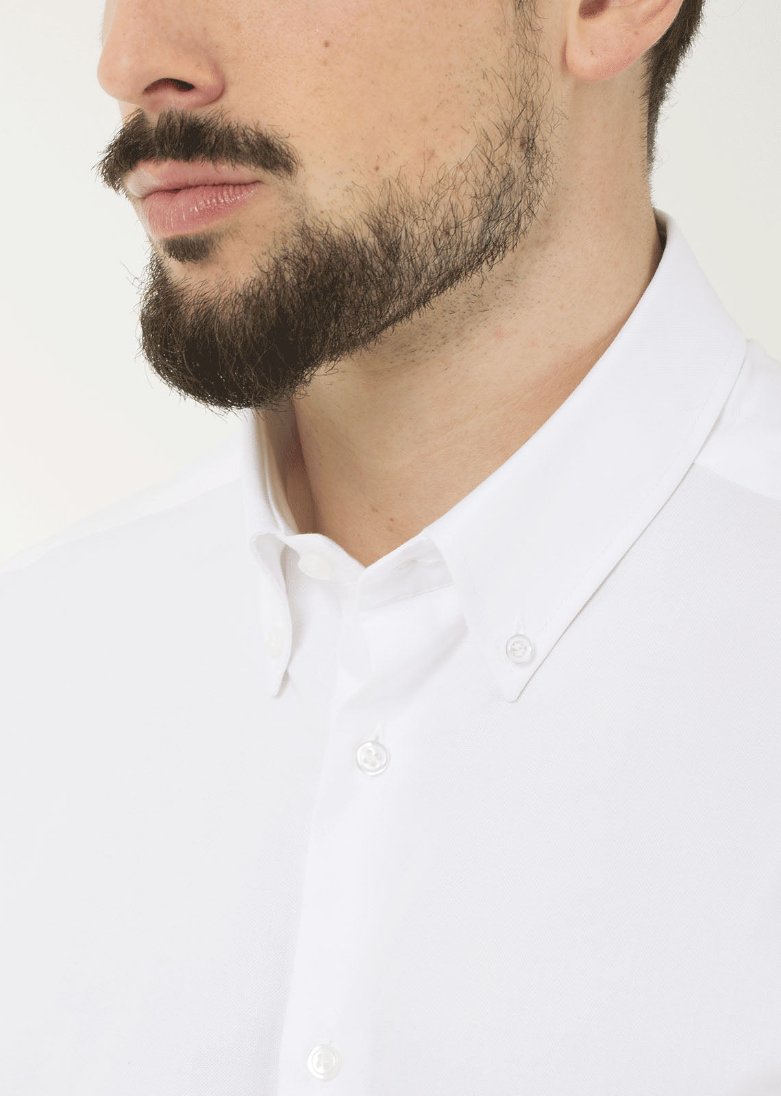 Camicia in oxford pinpoint, vestibilità slim. Ingram Uomo. - Bianco