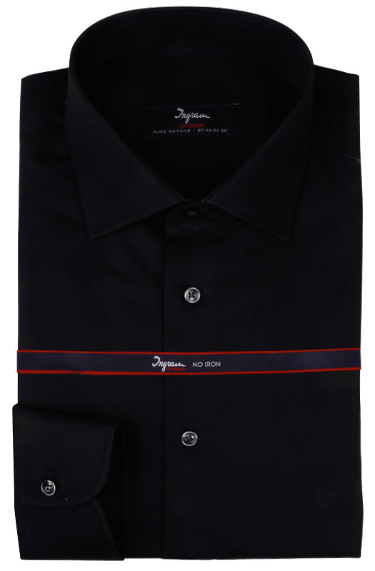 Camicia classic fit COTTONSTIR in puro cotone no-stiro. Popeline.   Ingram Uomo