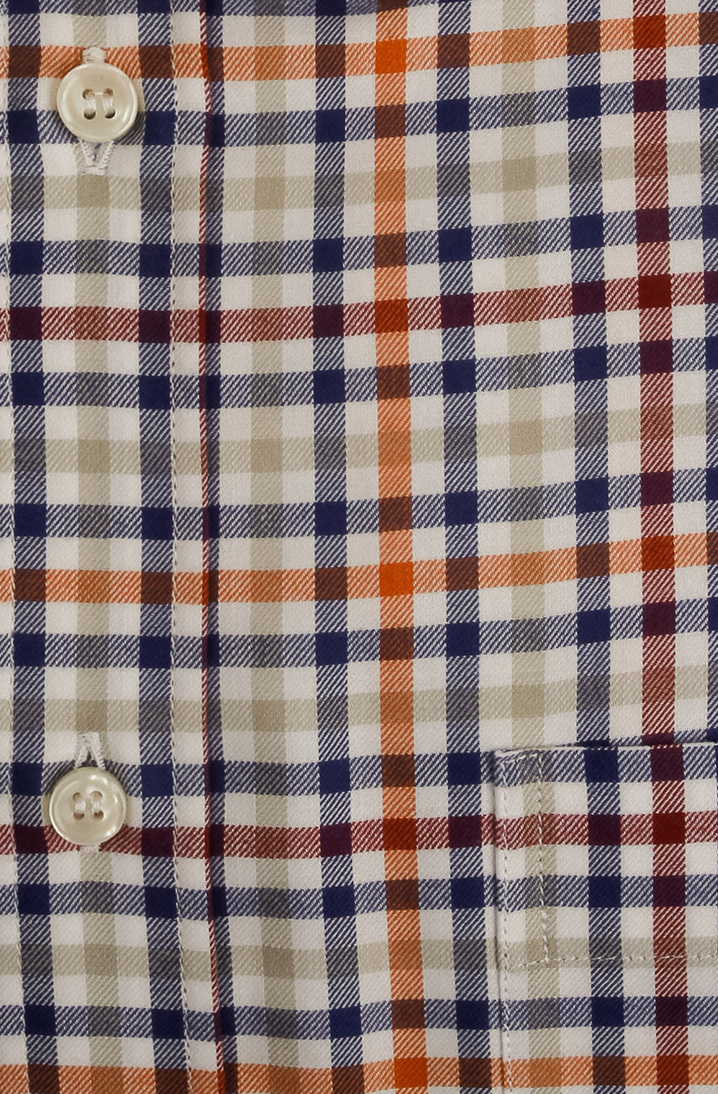 Camicia uomo in cotone stampato checked, vestibilità classica con taschino. Collo button-down
