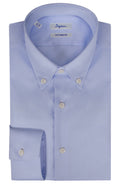 Ingram Man COTTONSTIR shirt in non-iron pure cotton. Compact twill. Available in white and light blue - Light Blue
