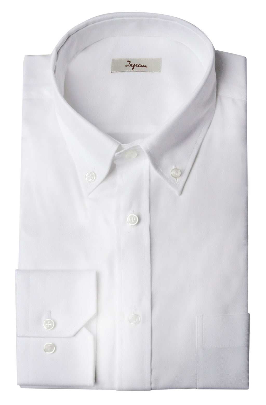 Oxford Ingram shirt with button-down collar, classic fit. - White