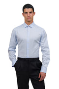 Camicia in twill di cotone. Ingram Uomo. Vestibilità regolare. - Celeste