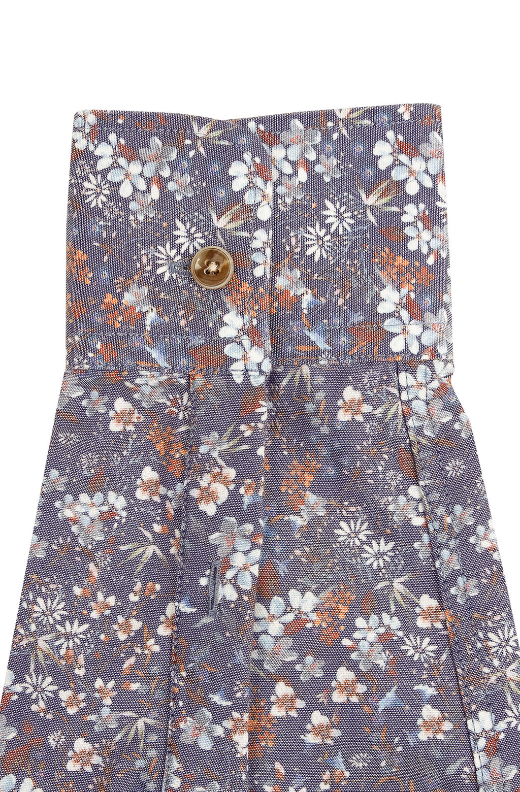 Camicia uomo in cotone stampato floreale. Collo francese.