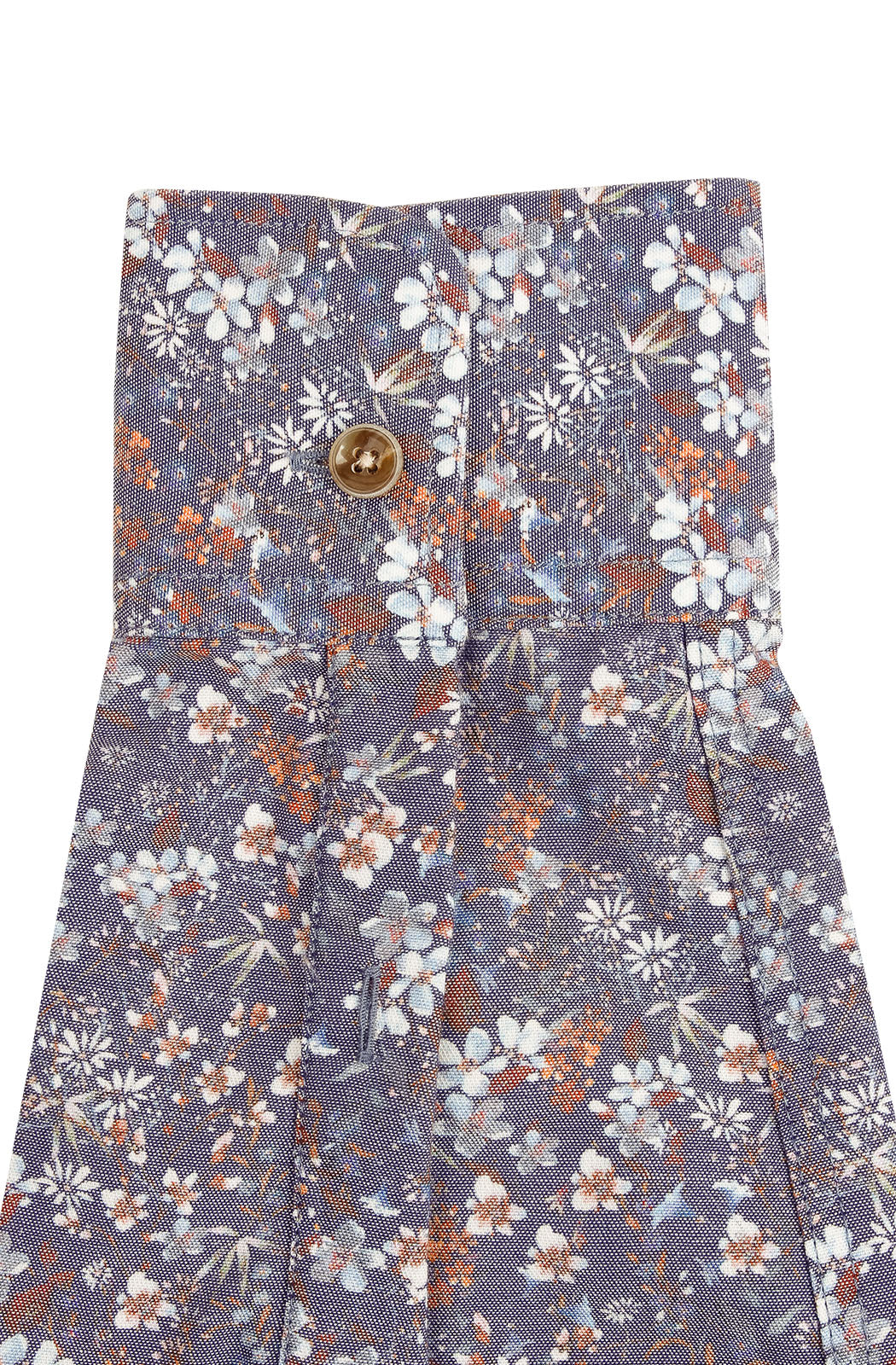 Camicia uomo in cotone stampato floreale. Collo francese.