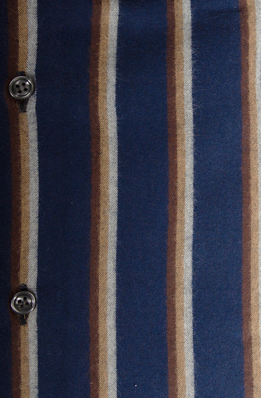 Striped cotton flannel shirt. Semi-spread collar. Ingram Men