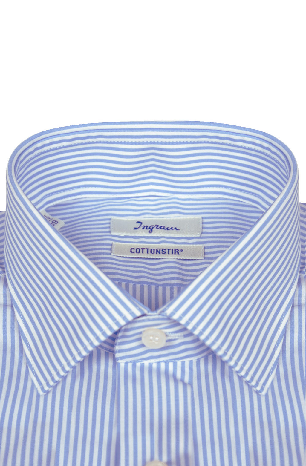 Camicia slim COTTONSTIR in puro cotone rigato dai colori brillanti. Disponibile in blu e azzurro - Celeste