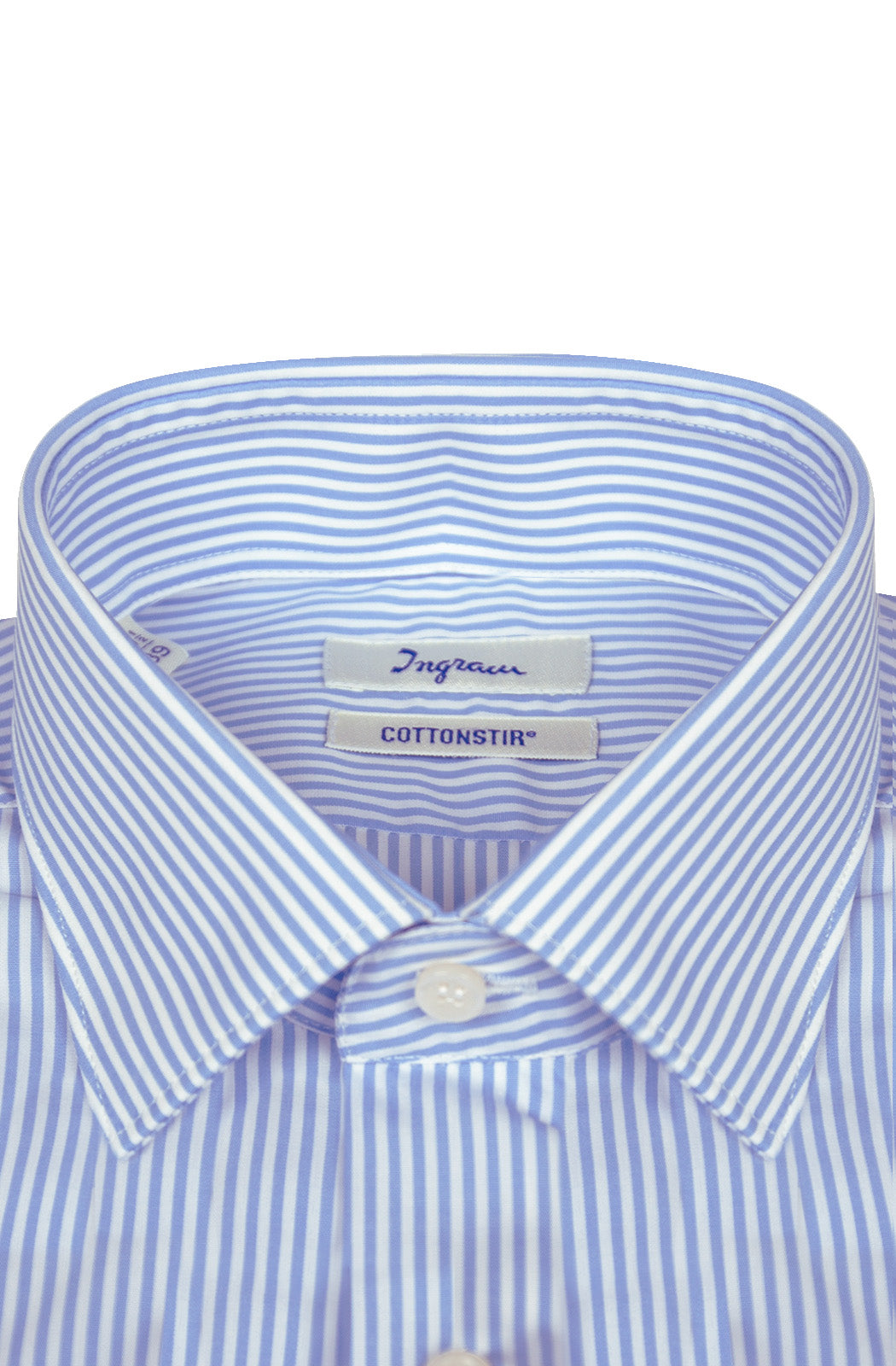Camicia slim COTTONSTIR in puro cotone rigato dai colori brillanti. Disponibile in blu e azzurro - Celeste